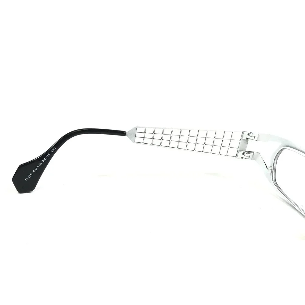 Iyoko-Inyake Eyeglasses Frames IY570 Col.143 Black White Rectangular 50-18-140